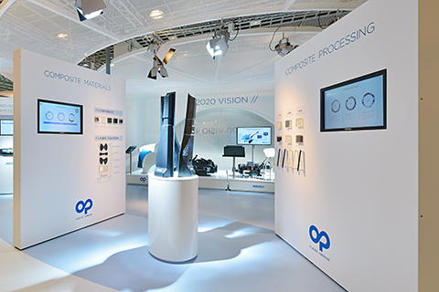 Freestanding walls at an exhibition stand with Mila-wall partitions